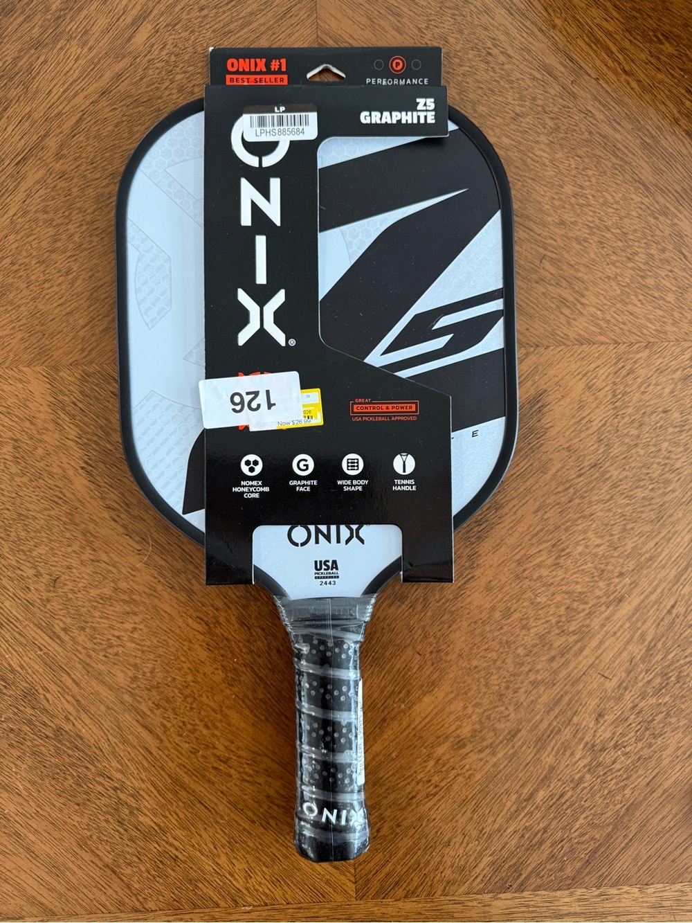 ONIX Graphite Z5 Pickleball Paddle – White/Black (Brand New with Tags)